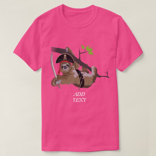 ROSA SLOTH. KLASSIFICERAD JOLLROGER T SHIRT (Design framsida)