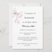 Rosa Sløyfe Dopinvitation