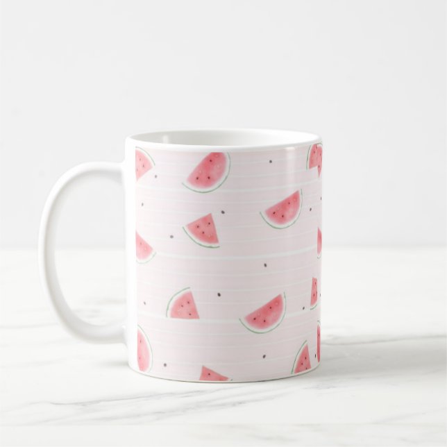 rosa små vattenmeloner kaffemugg (Vänster)