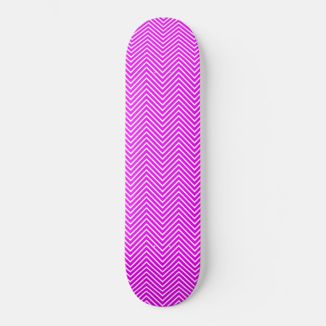 Rosa Smala Chevron Mini Skateboard Bräda 18,5 Cm (Framsida)