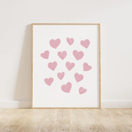 Rosa Small Hearts Poster