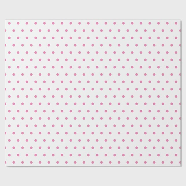 Rosa Small Polka Dot Party julklapp Presentpapper (Platt)