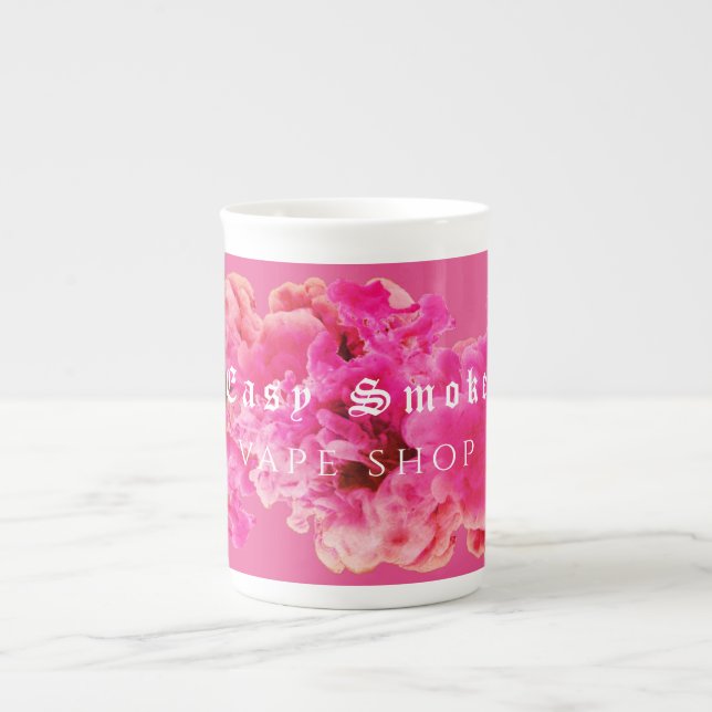Rosa Smoke Vape Shop Business Benporslin Mugg (Framsidan)