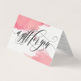 Rosa Smudges - ett gift för dig - giftcertifikat Kort