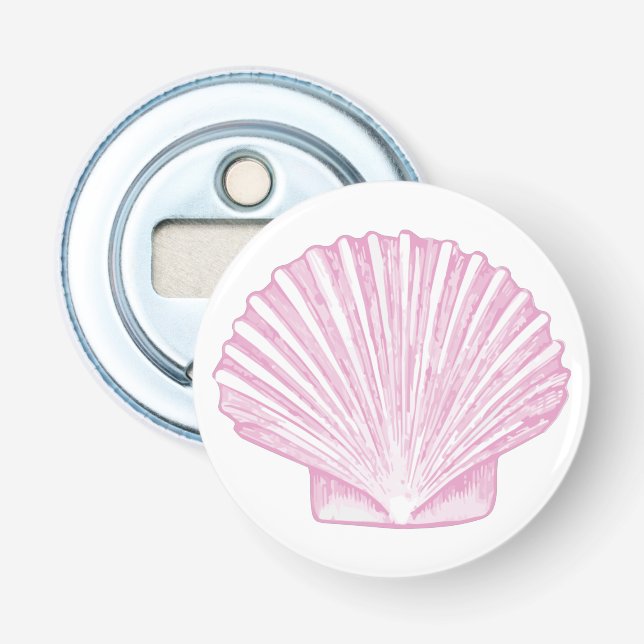 Rosa snäckskal kust flasköppnare (Framsidan)