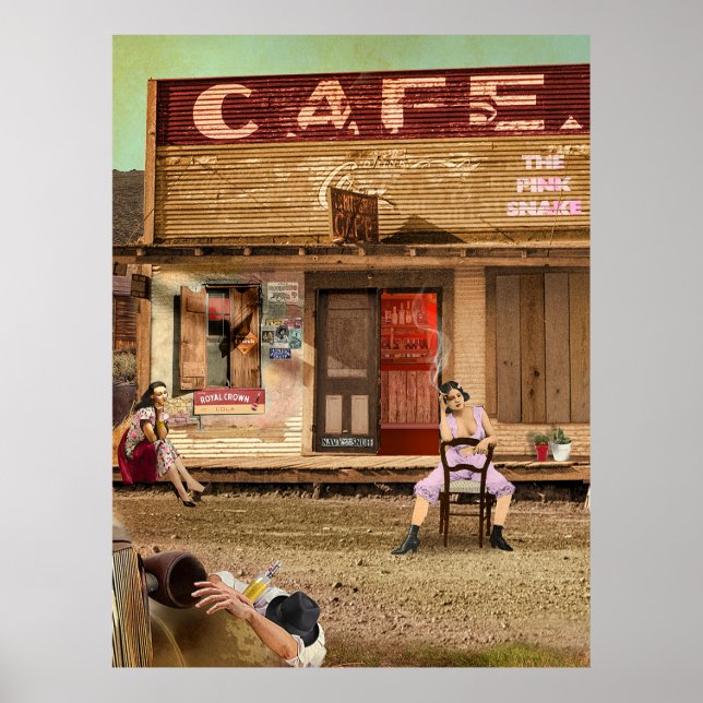 Rosa Snake Poster (Framsidan)