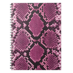 Rosa Snakeskin Anteckningsbok