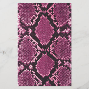 Rosa Snakeskin Mönster Brevpapper