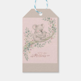 Rosa, snäll koalamamma och unge presentetikett