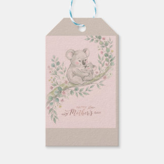 Rosa, snäll koalamamma och unge presentetikett