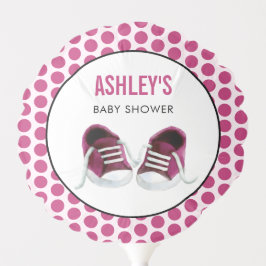 Rosa Sneakers Baby Shower Balloon Dekoration, Girl