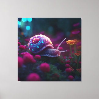 Rosa Snigel, AI Art, Kanvastryck