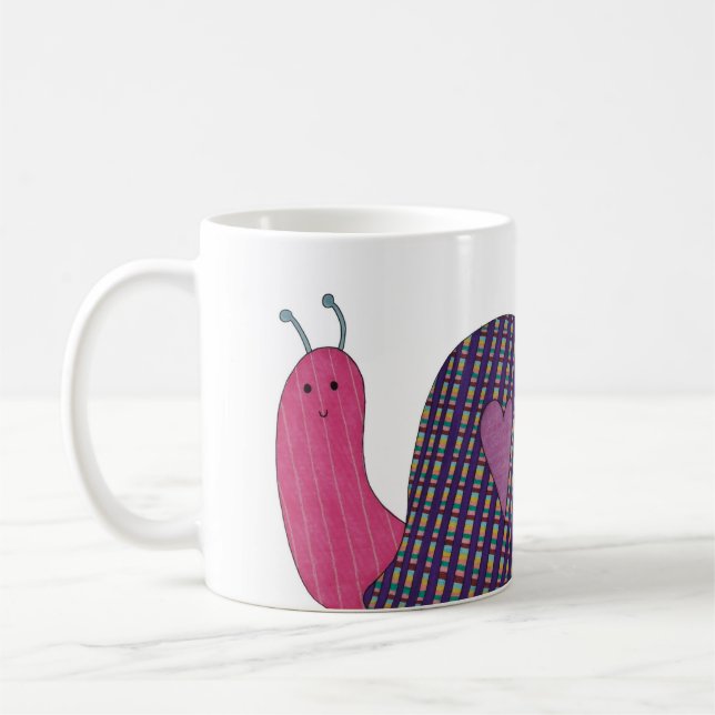 Rosa Snigel-kaffe Mugg (Vänster)
