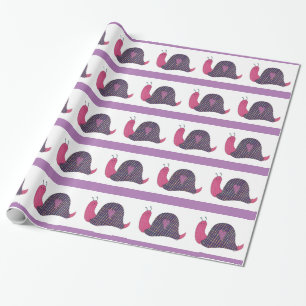 Rosa Snigel Wrapping Papper Presentpapper