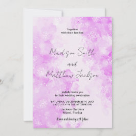 Rosa Snö Cloud bröllopsinbjudningar Inbjudningar