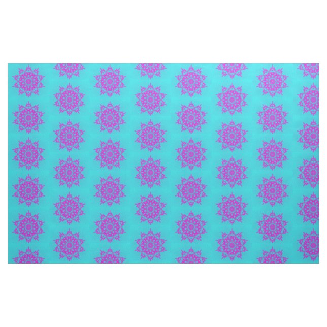 Rosa Snö Flake Fabric Tyg (Fat Quarter)