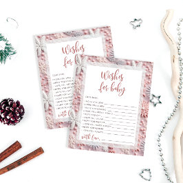 Rosa snöflingor Baby Shower önskningar för Baby Ca