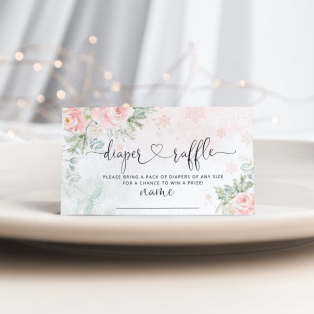  rosa snöflingor, blöjraffel tilläggskort (Skapare uppladdad)