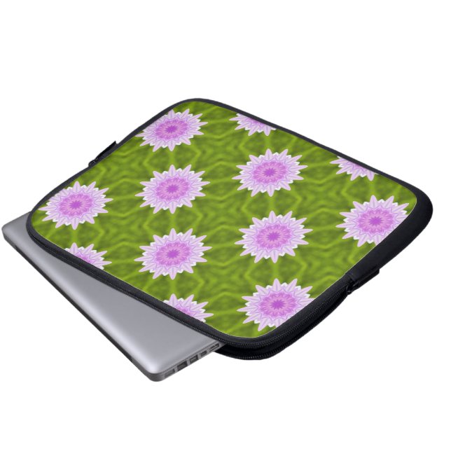 Rosa snöflingor för laptopsleeve laptop fodral (Framre botten)