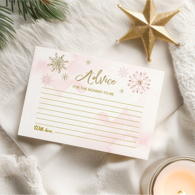 Rosa Snöflingor Girl Baby Shower Adapter Inbjudningar (Skapare uppladdad)