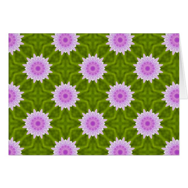 Rosa Snöflingor Hälsningskort (Framsidan Horizontal)