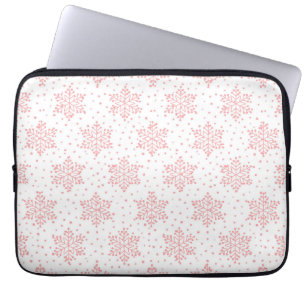 Rosa Snöflingor Laptop Fodral