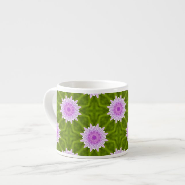 Rosa snöflingor mugg espressomugg (Framsida vänster)