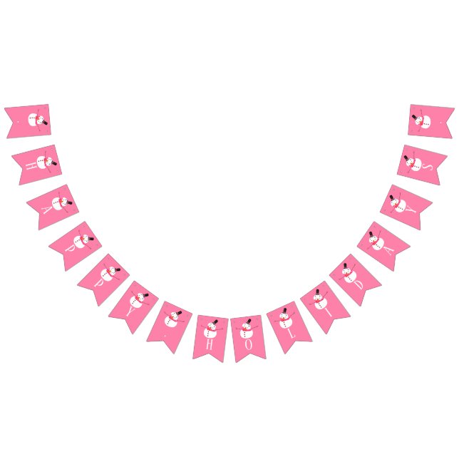 Rosa Snögubbe, Glad helg Vimplar (Alla)