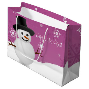 Rosa Snögubbe Winter Scenery jul Gift Bag