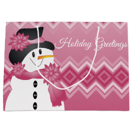 Rosa snömannen mönstrad 