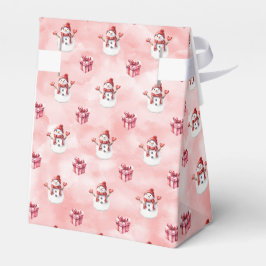 Rosa snömannen vinter presentaskar