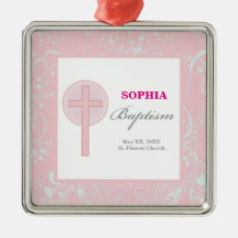 Rosa Snöre Girl Baptism