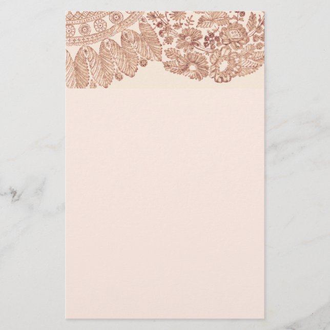 Rosa Snöre med Ro Brevpapper (Framsida)