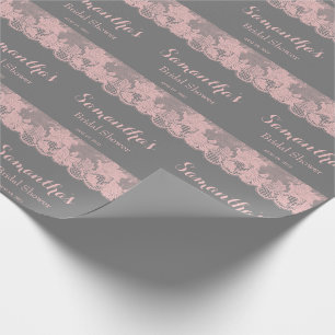 Rosa Snöre Möhippa Wrapping Papper Presentpapper