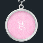 Rosa Snöre Monogram Sterling silver Neklace Silverpläterat Halsband<br><div class="desc">Vacker Snöre Sterling silver Necklace - färg kan bytas ut mot bakgrund.. Underbar som bröllopsförmån,  bröllop-gåva,  födelsedagspresent eller helgdag.</div>