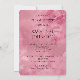 Rosa Snöre Romantisk Möhippa Inbjudningar