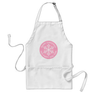 Rosa Snowflake Apron Förkläde