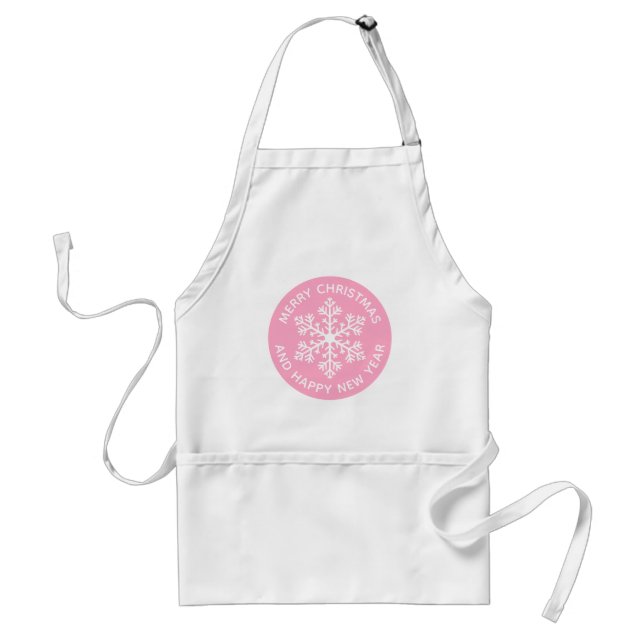 Rosa Snowflake Apron Förkläde (Framsidan)