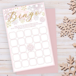 Rosa Snowflake Baby Shower Bingo Game