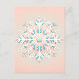Rosa Snowflake Charm Flicka Shower-inbjudan Vykort