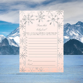 Rosa Snowflake gissar att Baby-matvisaren spelar s Inbjudningar