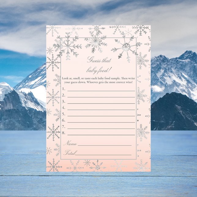 Rosa Snowflake gissar att Baby-matvisaren spelar s Inbjudningar (Skapare uppladdad)