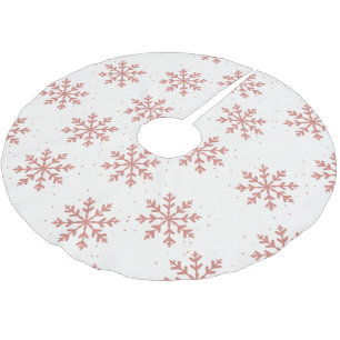 Rosa Snowflake-jul Julgransmatta Borstad Polyester