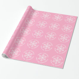 Rosa Snowflake-julafton Papper Presentpapper