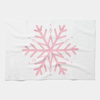 Rosa Snowflake Kökshandduk