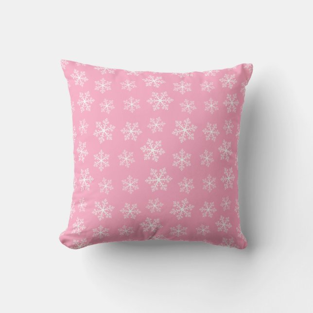 Rosa Snowflake Pillow Kudde (Framsida)