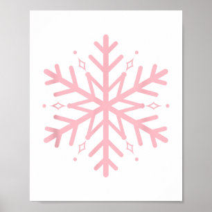 Rosa Snowflake Poster