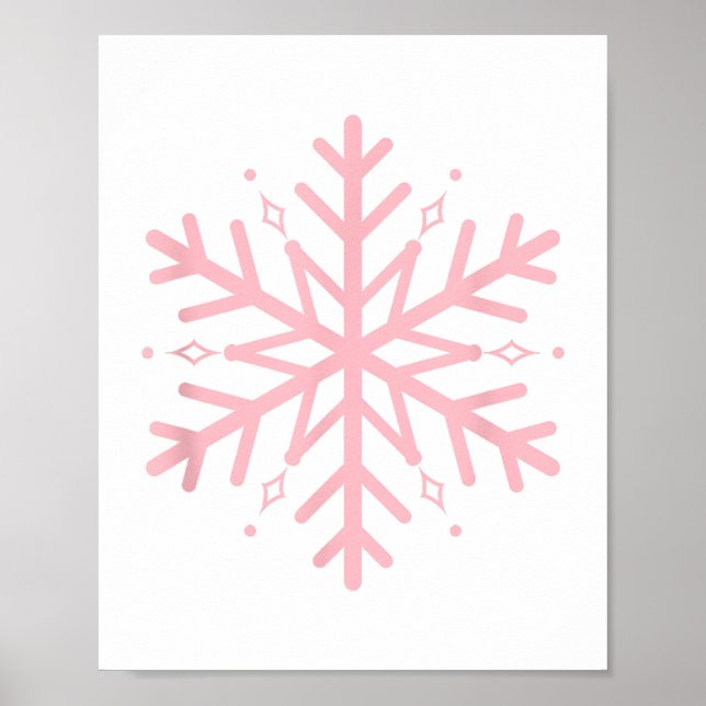 Rosa Snowflake Poster (Framsidan)