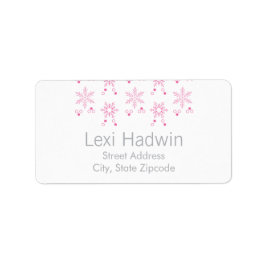 Rosa Snowflake | Returadressetikett Adressetikett