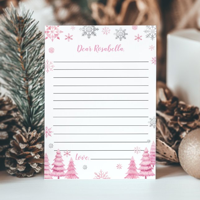 Rosa Snowflake Winter Birthday Time Capsule Card Tack Kort (Skapare uppladdad)